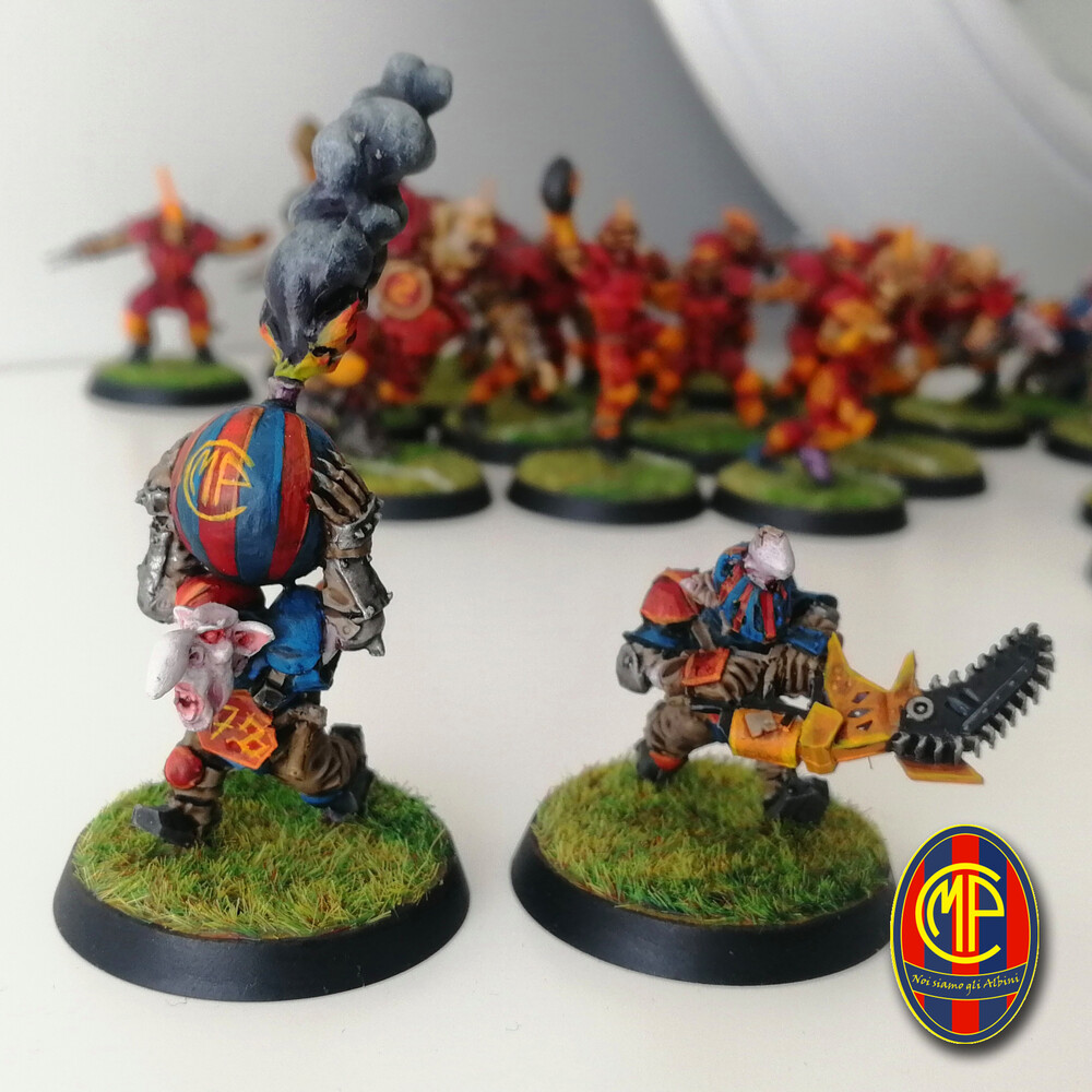 Goblin secret weaponeja. Tässä joukkuessa esittävät Bomber Dribblenottia ja Nobbla Blackwartia. CMP:n team value on melko pieni, joten näitä tullaan todenäköisesti näkemään kentällä.